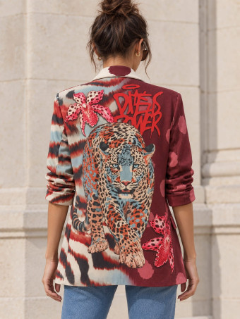 Blazer Lunares Estampado Print AZANIA 04 HEVE