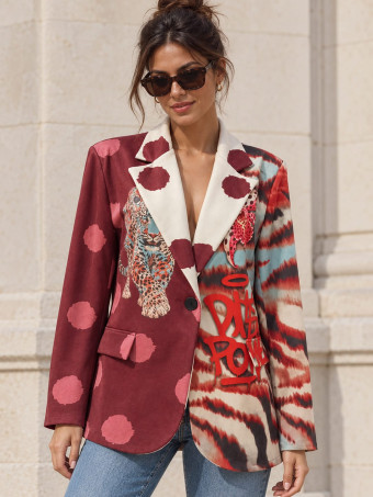 Blazer Lunares Estampado Print AZANIA 04 HEVE