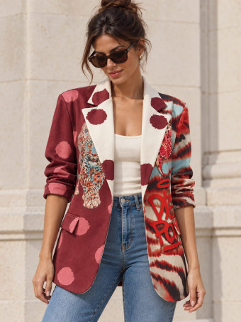 Blazer Lunares Estampado Print AZANIA 04 HEVE