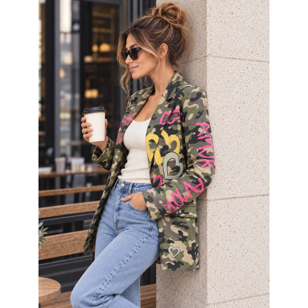 Blazer Camuflaje y Corazones AZANIA 06 HEVE