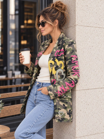 Blazer Camuflaje y Corazones AZANIA 06 HEVE
