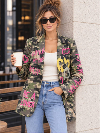 Blazer Camuflaje y Corazones AZANIA 06 HEVE