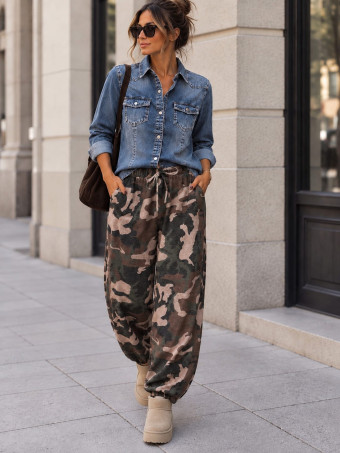 Pantalón Jogger Camuflaje HUNTER Verde HEVE