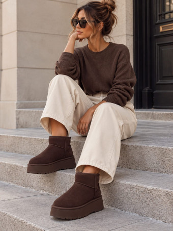 Pantalón Barrell Costuras BOWEN Beige HEVE