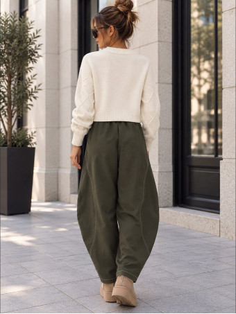 Pantalón Barrell Costuras BOWEN Verde Militar HEVE