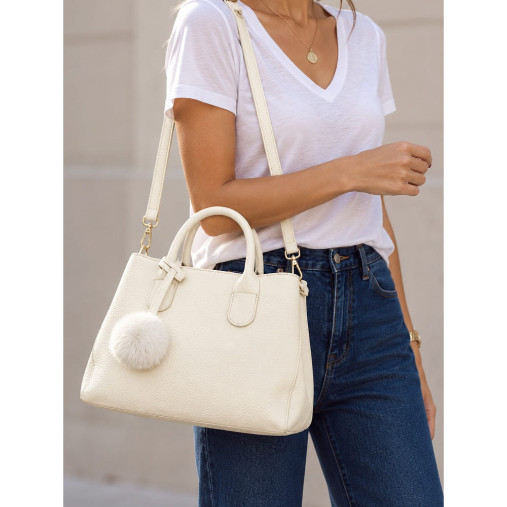 Bolso Abatanado Doble Asa KIMCHI Beige HEVE