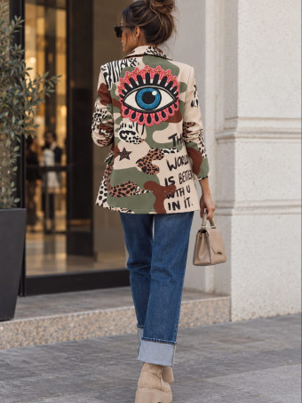Blazer Camuflaje Estampado Print AZANIA 03 HEVE