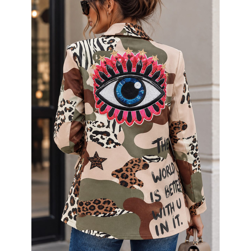 Blazer Camuflaje Estampado Print AZANIA 03 HEVE