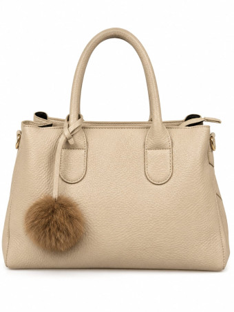 Bolso Abatanado Doble Asa KIMCHI Taupe HEVE