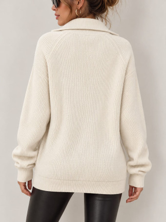 Jersey Cuello Cremallera NALIRA Beige HEVE