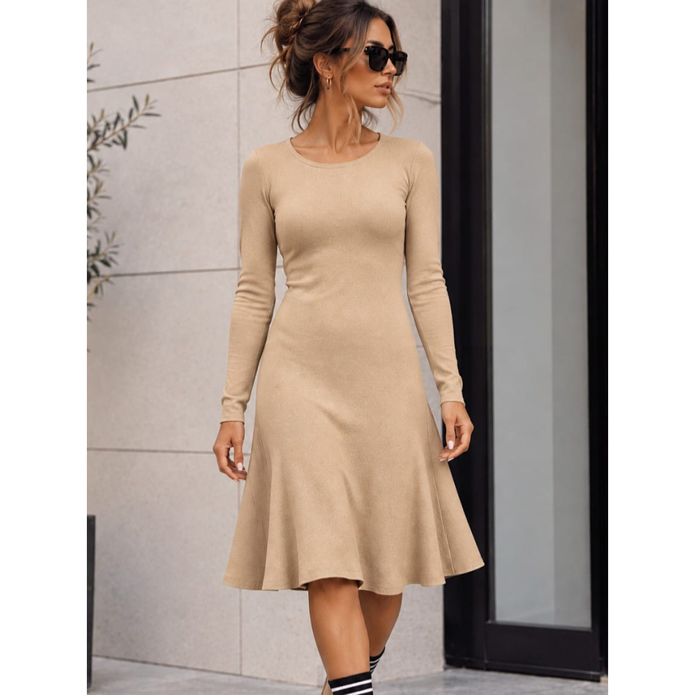 Vestido Punto Skater BAYOU Tostado HEVE