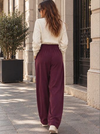 Pantalón Balloon Tiro Alto SAVILLE Berenjena HEVE