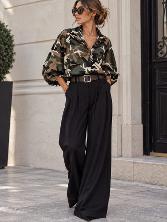 Camisa Cocoon Oversize Camuflaje MERRIT Verde HEVE