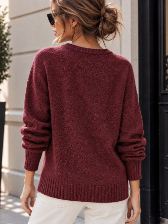 Jersey Jaspeado ELENYA Burdeos HEVE