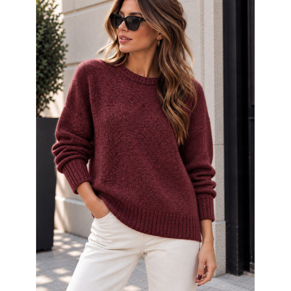 Jersey Jaspeado ELENYA Burdeos HEVE
