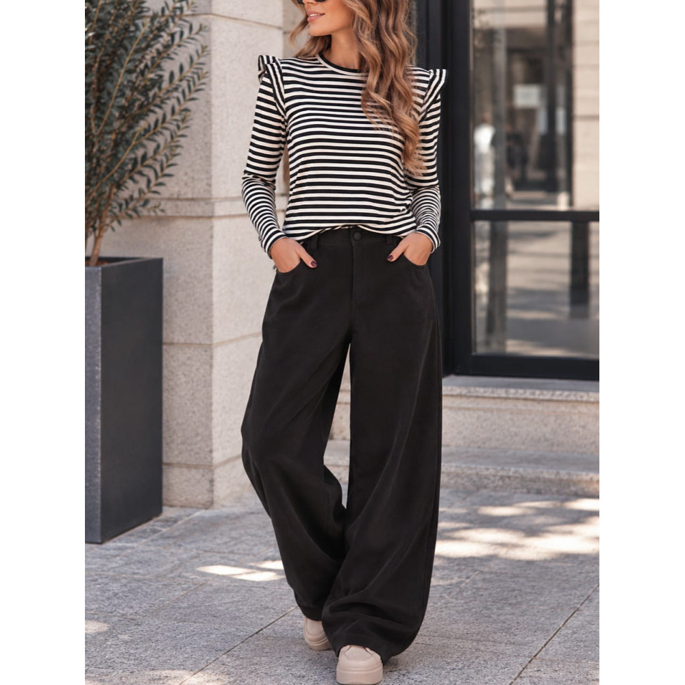 Pantalón Balloon Efecto Ante KORNE Negro HEVE