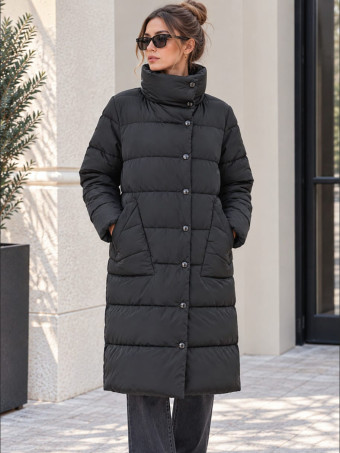 Abrigo Reversible Acolchado ARWEN Negro/Verde HEVE