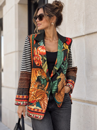 Blazer Estampado Print ZELAYA 12 HEVE