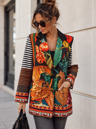 Blazer Estampado Print ZELAYA 12 HEVE