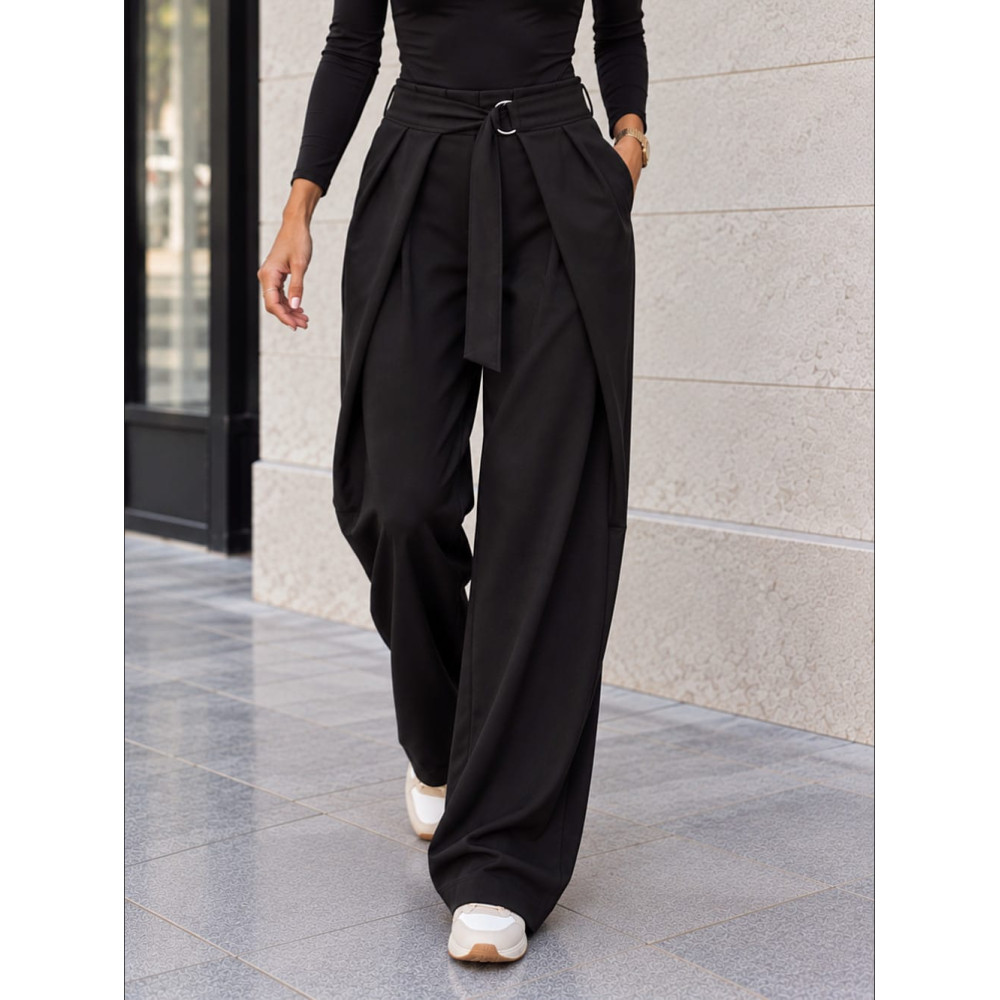 Pantalón Balloon Tiro Alto Hebilla DARWEN Negro HEVE
