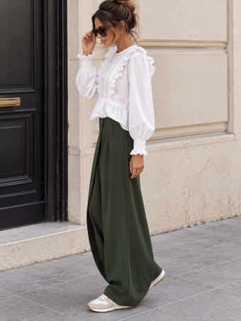 Pantalón Bombacho Cintura Cruzada TALINA Verde HEVE