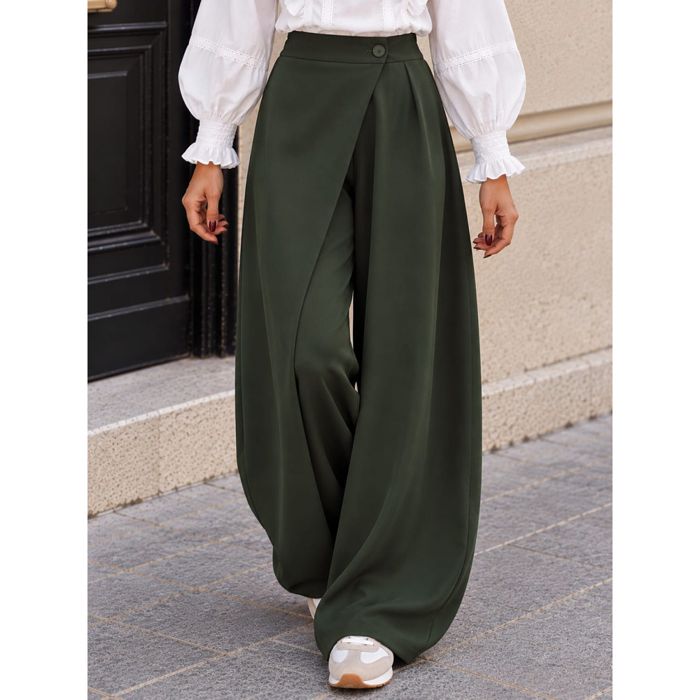 Pantalón Bombacho Cintura Cruzada TALINA Verde HEVE