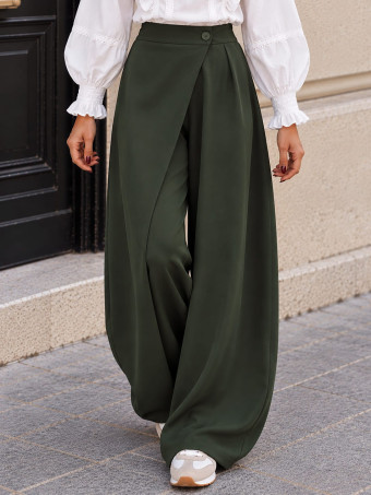 Pantalón Bombacho Cintura Cruzada TALINA Verde HEVE
