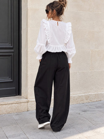 Pantalón Envolvente Bandas Verticales BRODIE Negro HEVE