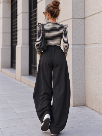 Pantalón Balloon Doble Cintura RINLEY Negro HEVE