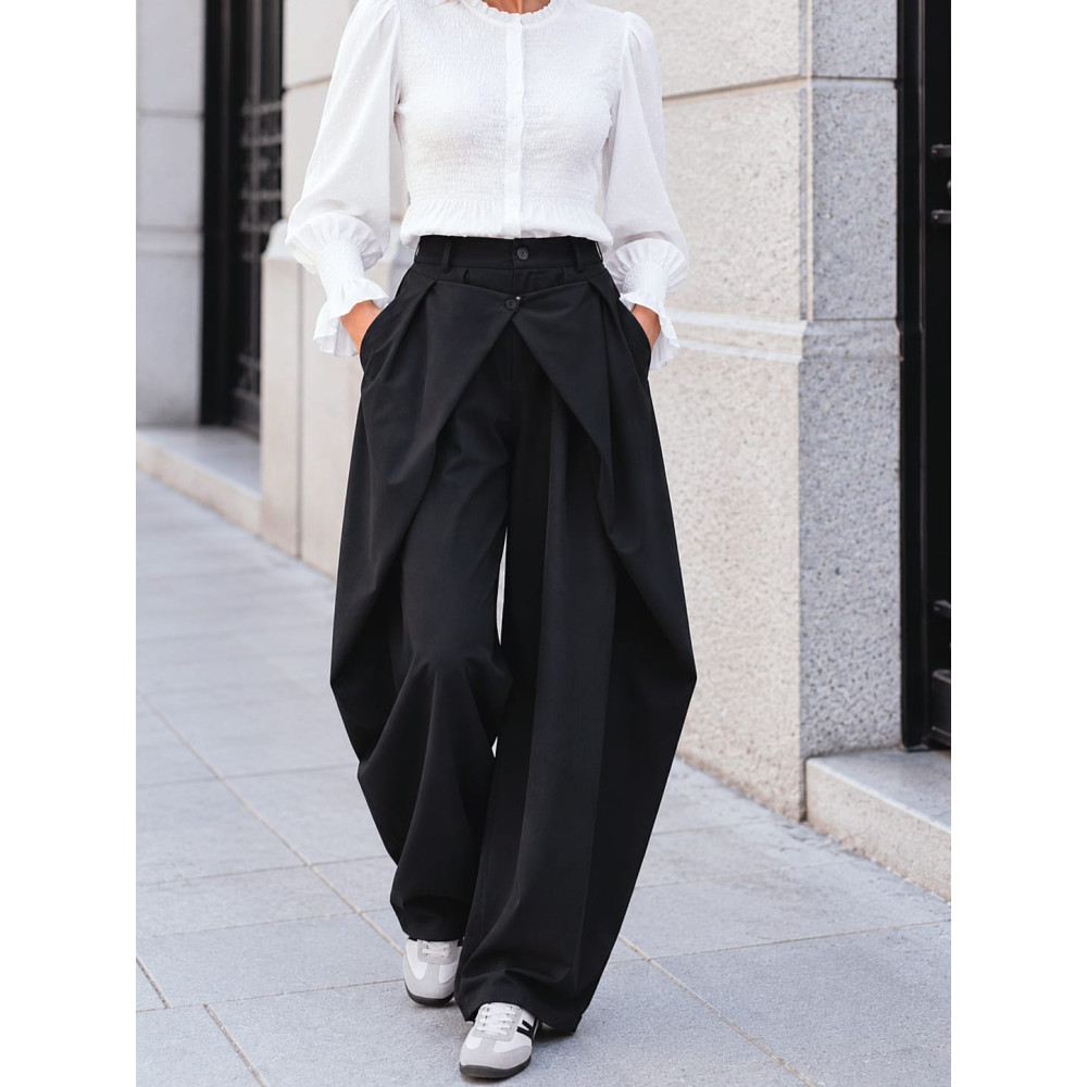 Pantalón Balloon Doble Cintura RINLEY Negro HEVE