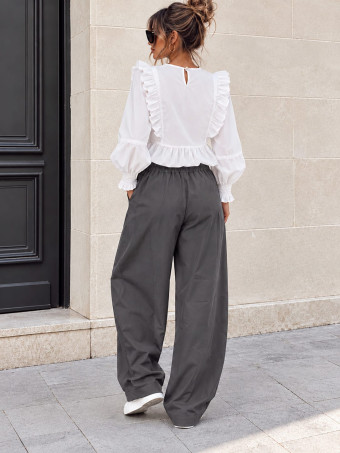 Pantalón Envolvente Bandas Verticales BRODIE Gris HEVE