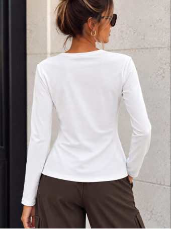 Camiseta Elástica Manga Larga CLAIRE Blanco HEVE