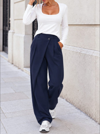 Pantalón Balloon Efecto Cruzado ZAVELLE Marino HEVE