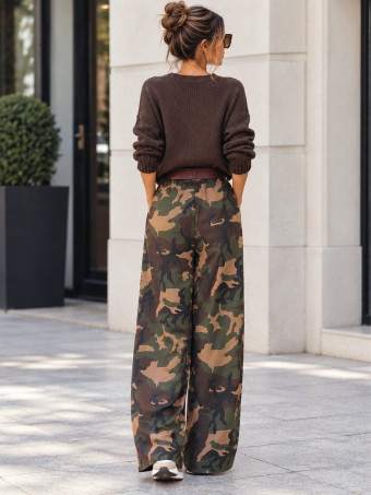 Pantalón Camuflaje con Cinturón LANDER Verde HEVE
