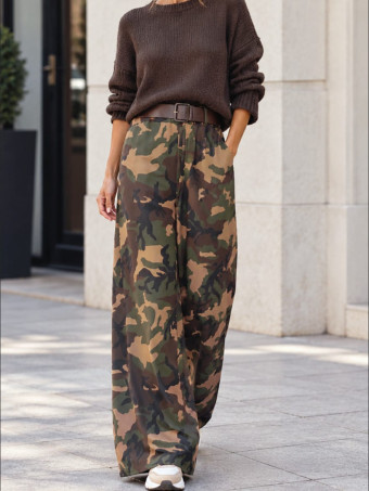 Pantalón Camuflaje con Cinturón LANDER Verde HEVE