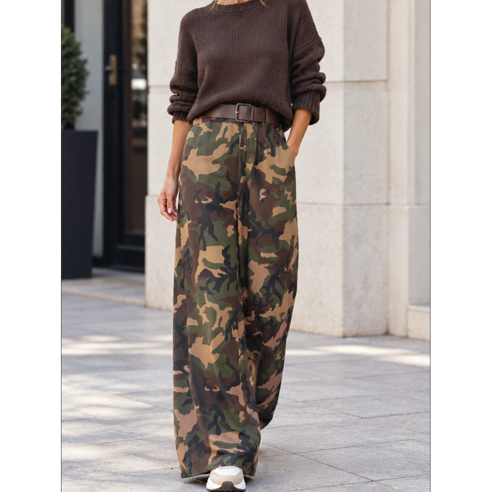 Pantalón Camuflaje con Cinturón LANDER Verde HEVE