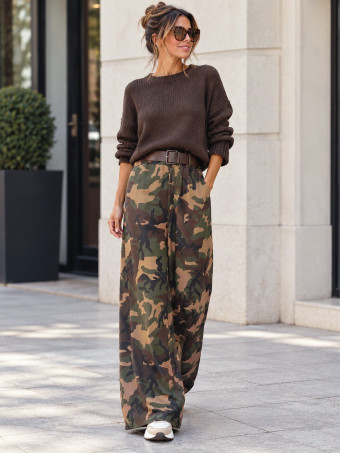Pantalón Camuflaje con Cinturón LANDER Verde HEVE