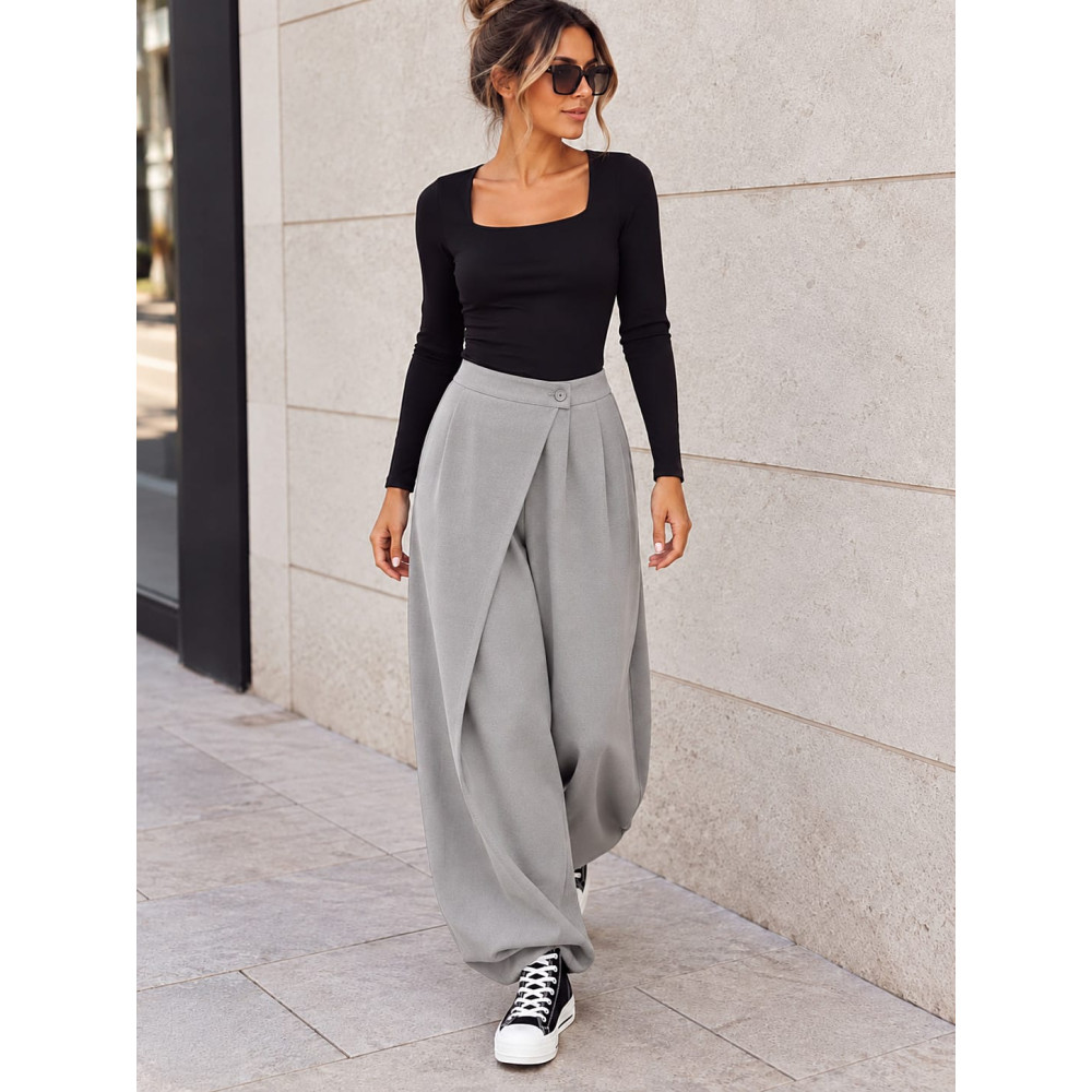 Pantalón Bombacho Cintura Cruzada TALINA Gris Vigoré HEVE