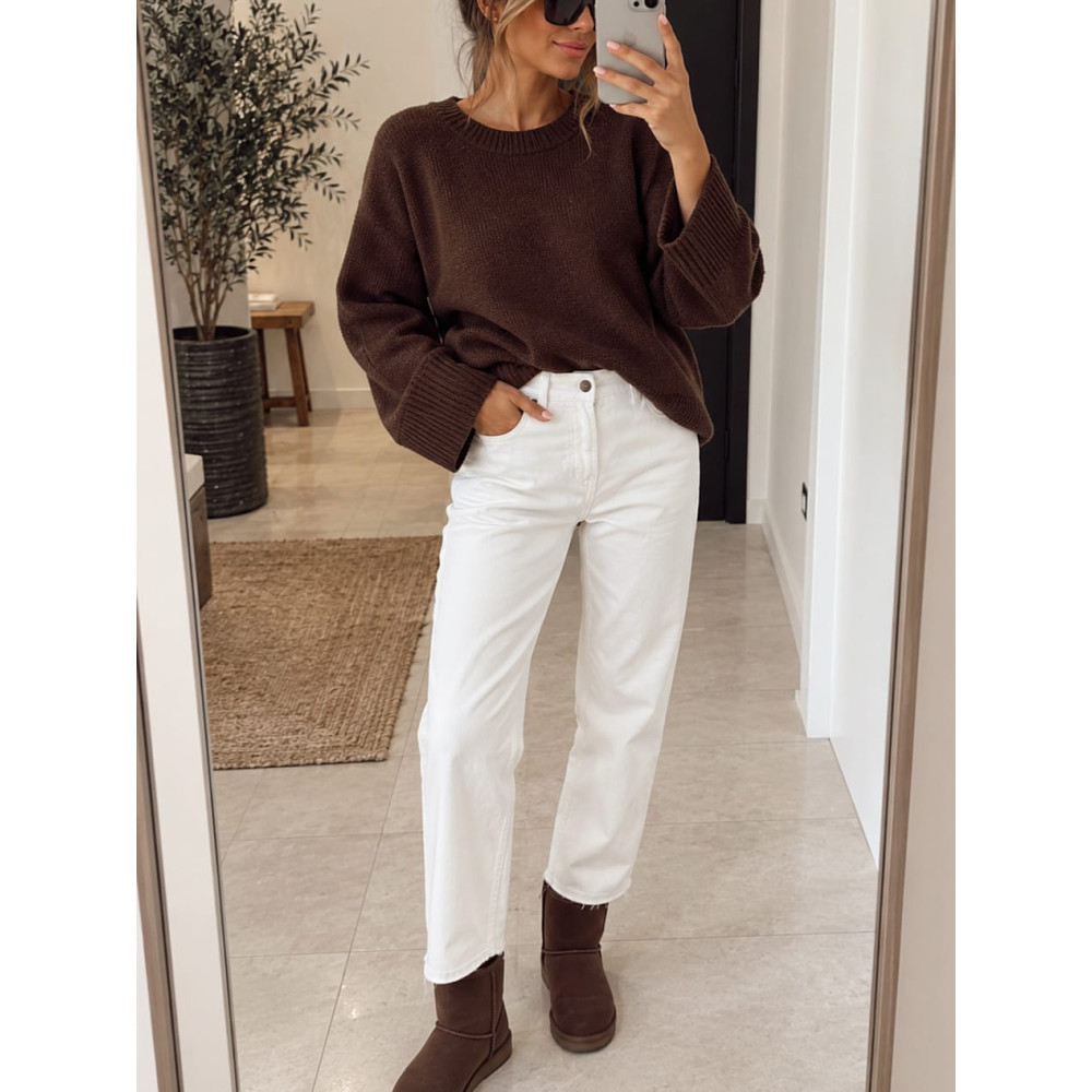 Jeans Cropped Tiro Alto WESLEY Blanco HEVE