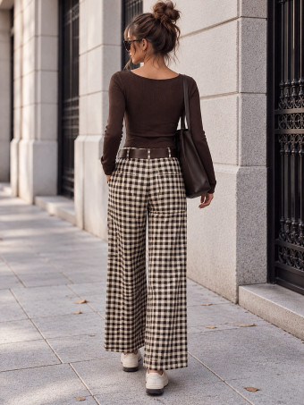 Pantalón Cuadros con Cinturón CHESTER HEVE