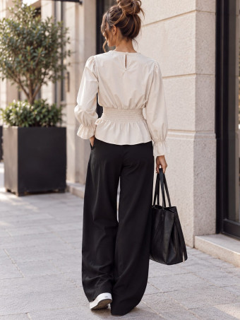 Blusa Abullonada LIVIA Beige HEVE
