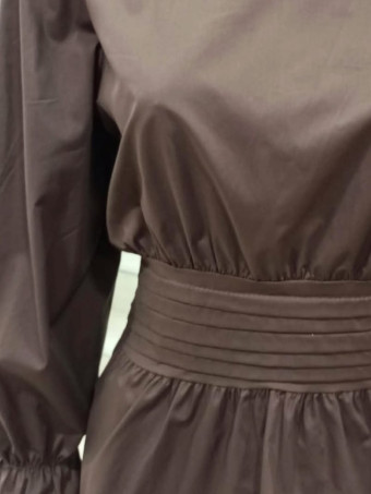 Blusa Abullonada LIVIA Marrón HEVE