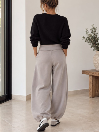 Pantalón Soft Touch Cintura Vuelta FARREN Taupe HEVE