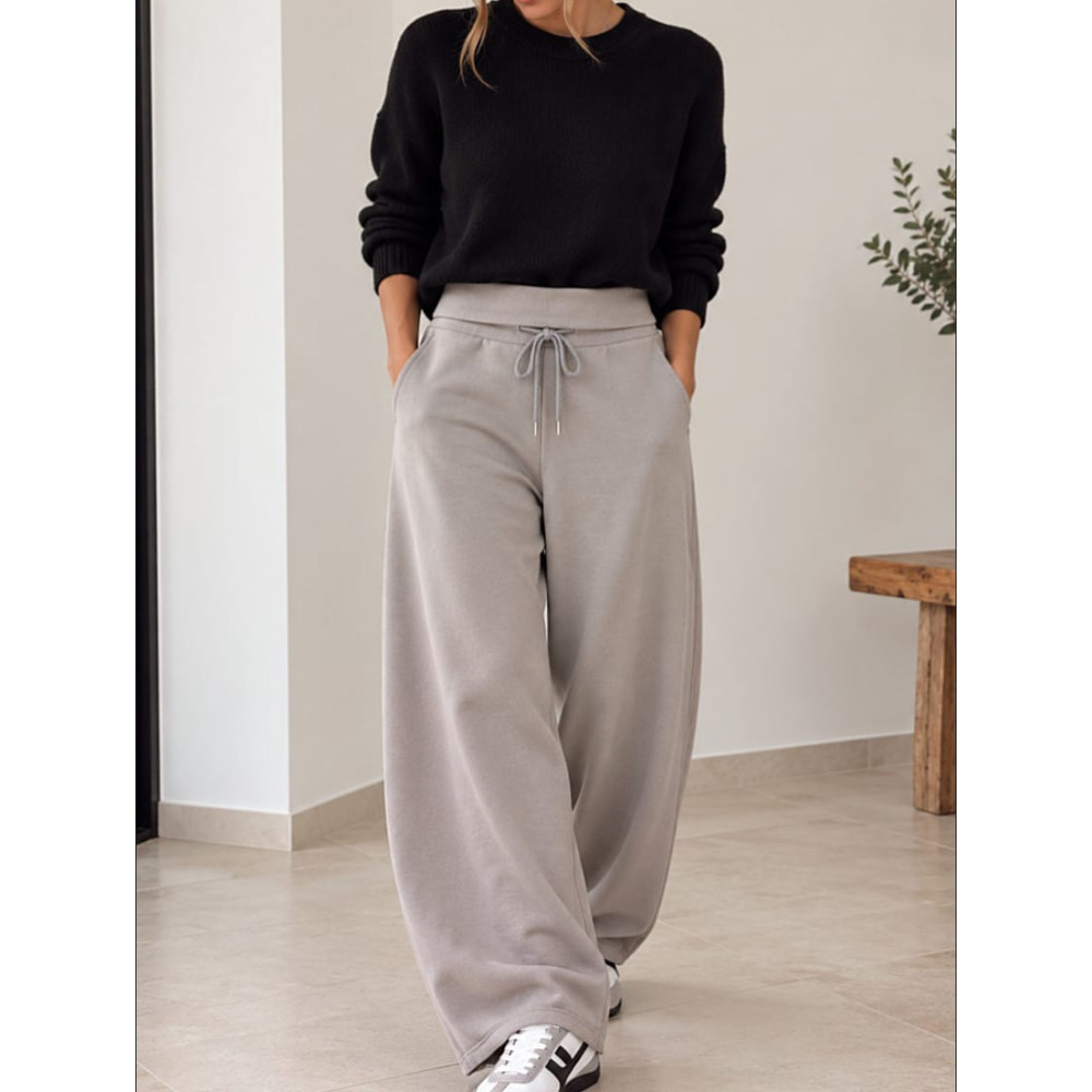 Pantalón Soft Touch Cintura Vuelta FARREN Taupe HEVE