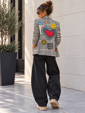 Blazer Estampado Collage AZANIA 09 HEVE