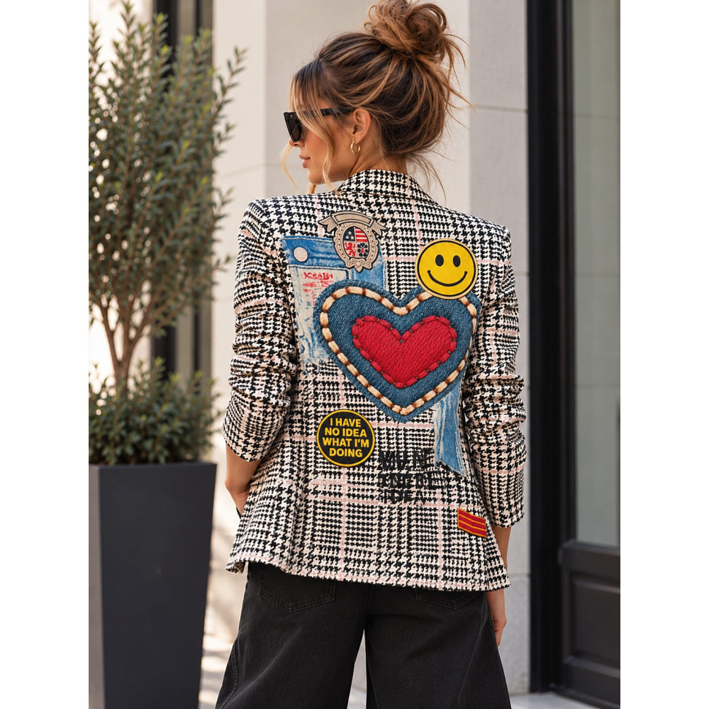 Blazer Estampado Collage AZANIA 09 HEVE