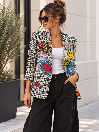Blazer Estampado Collage AZANIA 09 HEVE