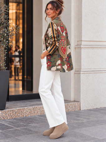 Blazer Militar con Corazones AZANIA 11 HEVE