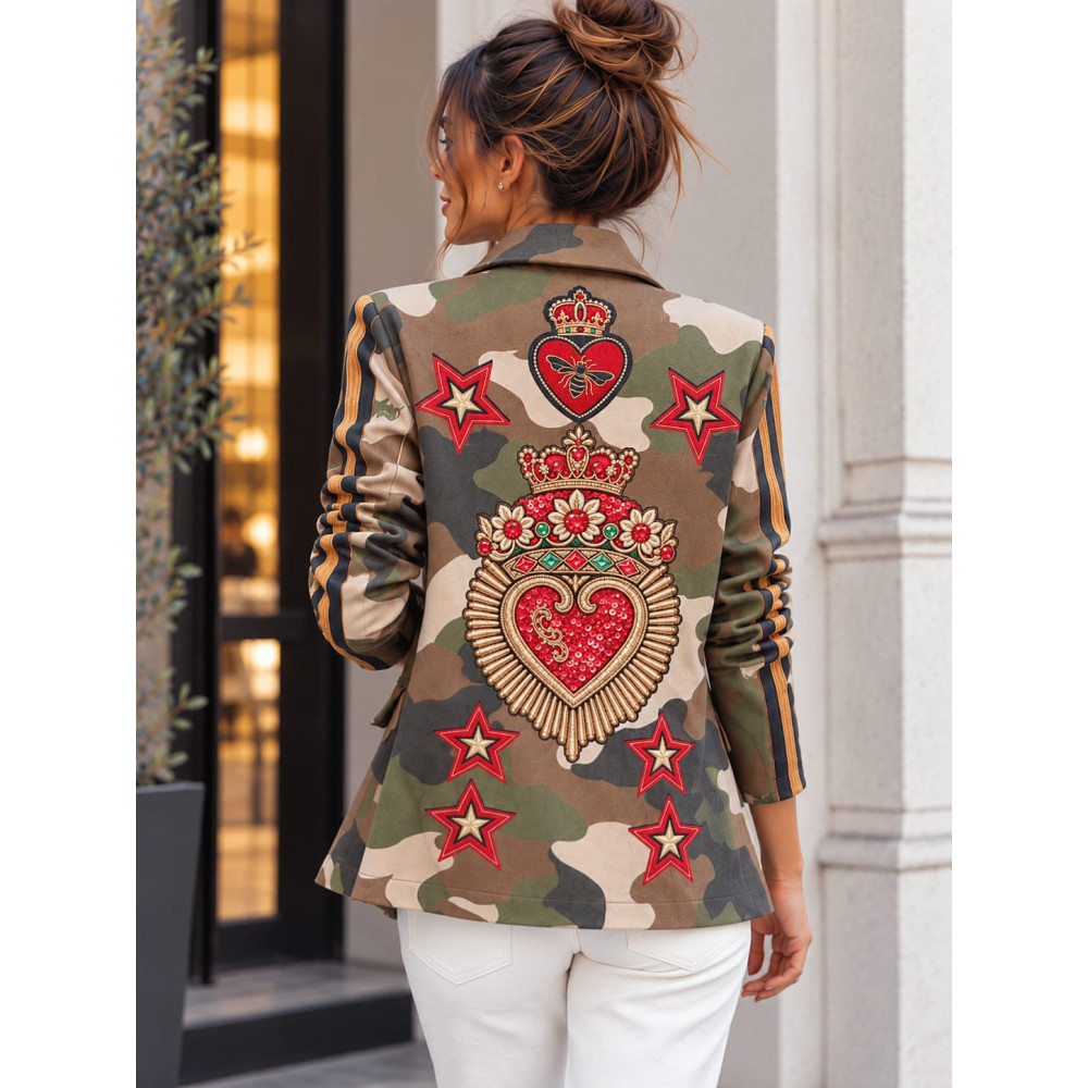 Blazer Militar con Corazones AZANIA 11 HEVE