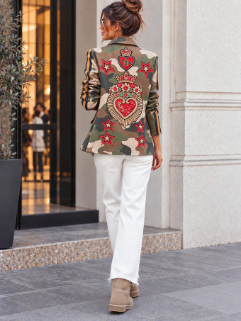 Blazer Militar con Corazones AZANIA 11 HEVE